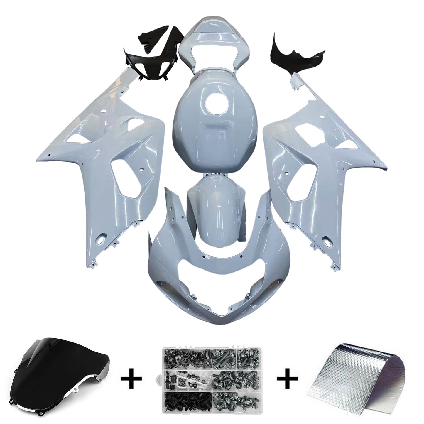 Amotopart Suzuki GSXR600 GSXR750 2001-2003 K1 Kit carena Carrozzeria Plastica ABS