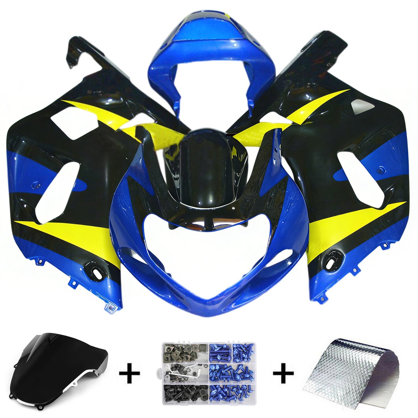 Amotopart Suzuki GSXR600 GSXR750 2001-2003 K1 Kit carena Carrozzeria Plastica ABS