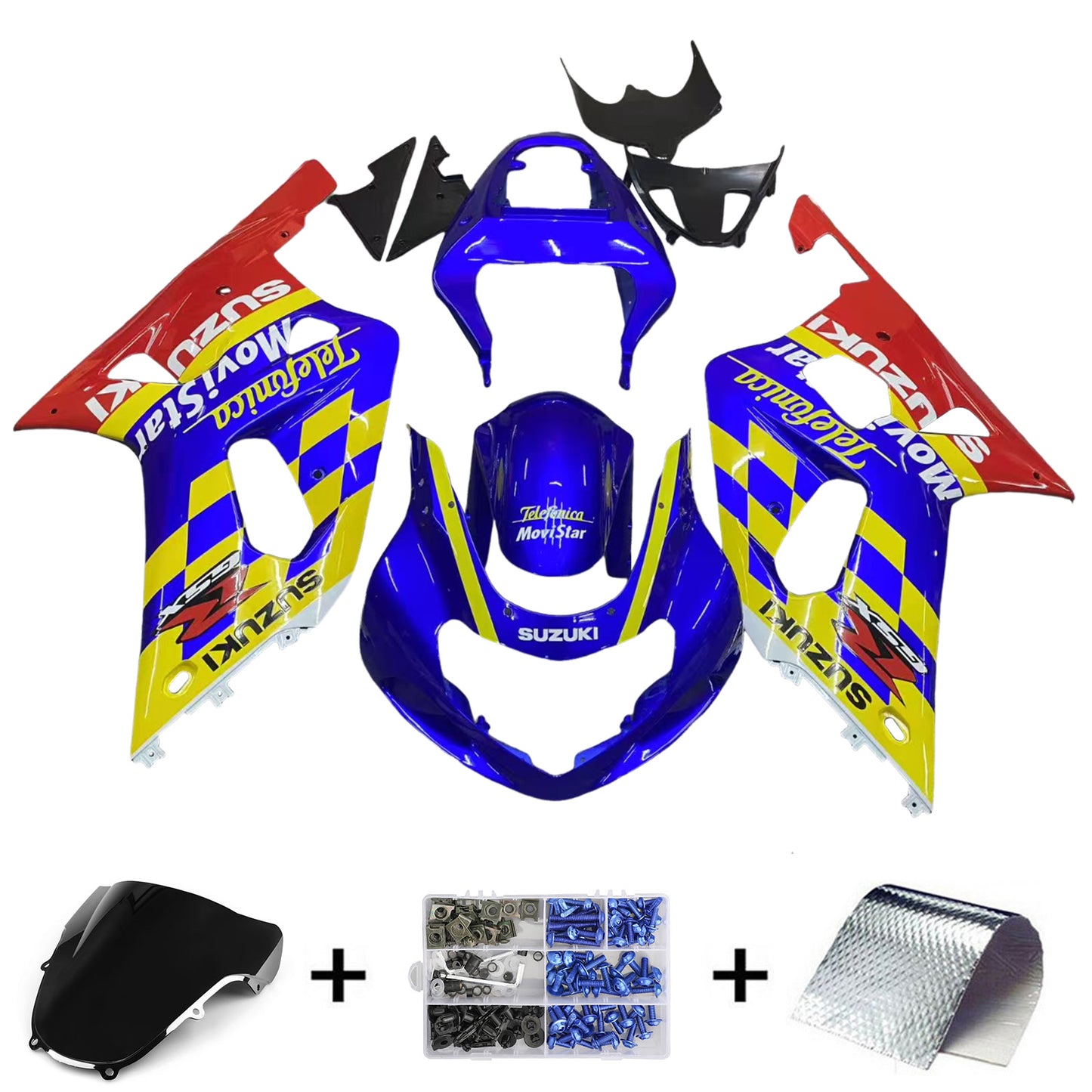 2001-2003 Suzuki GSXR600 2000-2003 GSXR750 K1 Kit carenatura iniezione Carrozzeria