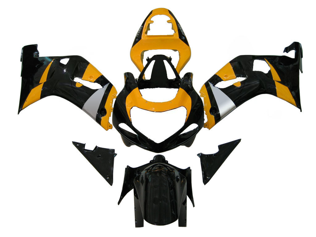 Per GSXR750 2000-2003 Carrozzeria Carena Giallo ABS Stampato Ad Iniezione Plastica Set Generico