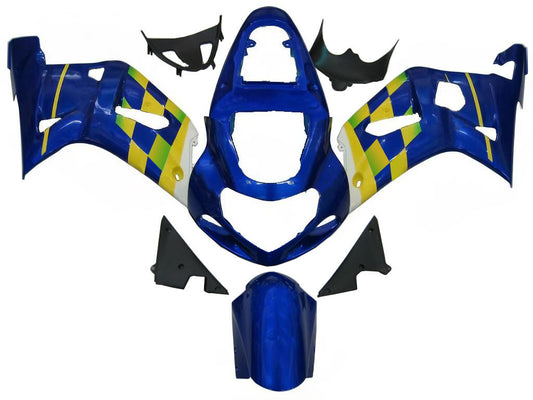Per GSXR750 2000-2003 Carrozzeria Carenatura ABS blu Set di plastica stampata ad iniezione Generico
