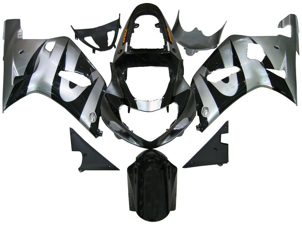 Per GSXR750 2000-2003 Carenatura per carrozzeria Set di plastica stampata ad iniezione in ABS nero Generico