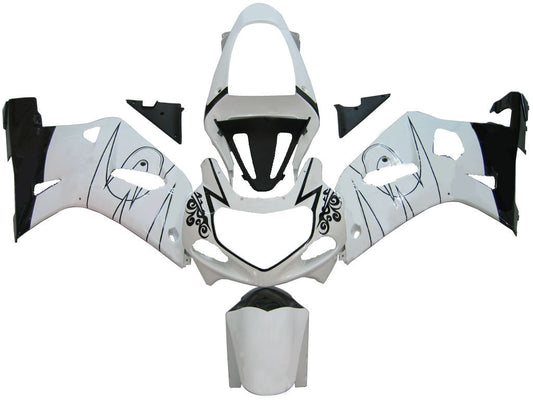 Carene 2001-2003 Suzuki GSXR 750 Bianco Nero Alstare Corona Generico