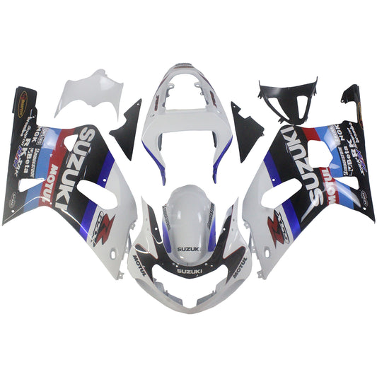 Amotopart 2001-2003 Suzuki GSXR750 Multi White & Black Kit Multi White