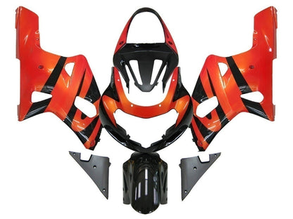 Per GSXR750 2000-2003 Carrozzeria Carena ABS rosso Stampato ad iniezione Plastica Set Generico