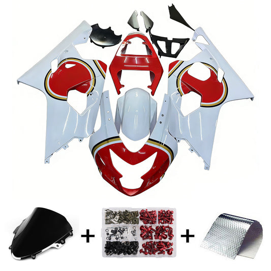 Carene 2004-2005 Suzuki GSXR 600 750 White &amp; Red Lucky Strike Generic