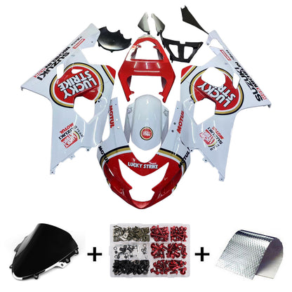 Carene 2004-2005 Suzuki GSXR 600 750 White &amp; Red Lucky Strike Generic
