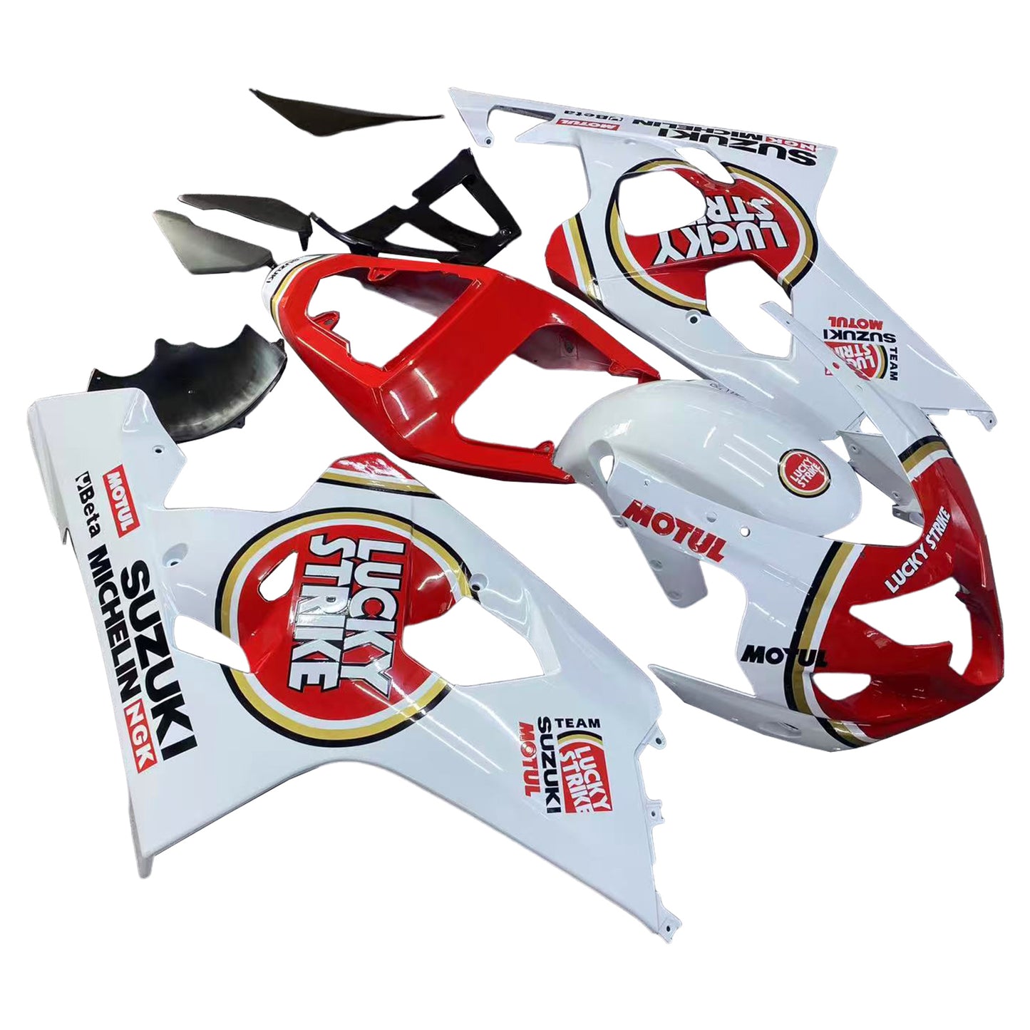 Carene 2004-2005 Suzuki GSXR 600 750 White &amp; Red Lucky Strike Generic
