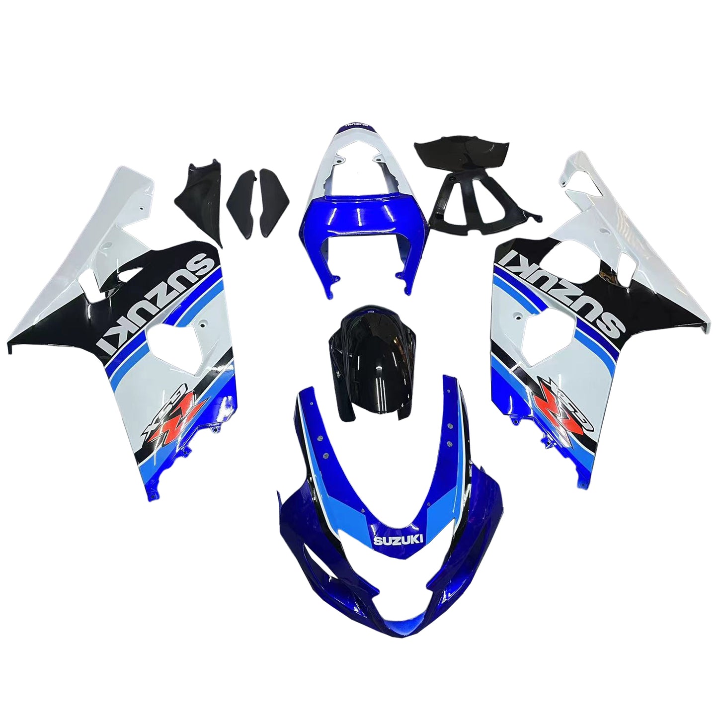 Carene 2004-2005 Suzuki GSXR 600 750 Blu Bianco Nero GSXR Racing Generico
