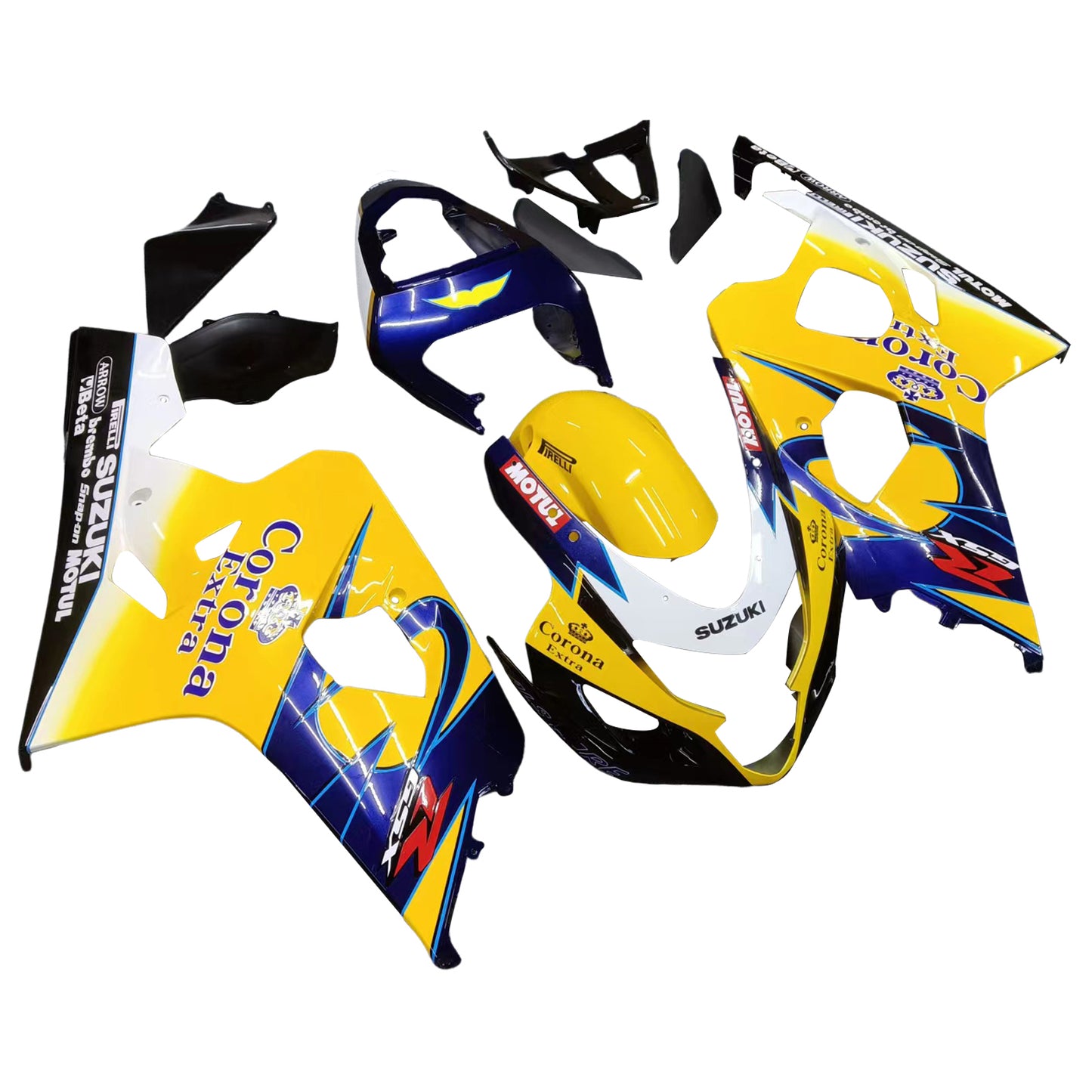 Carene 2004-2005 Suzuki GSXR 600 750 Giallo Blu Corona GSXR Generico