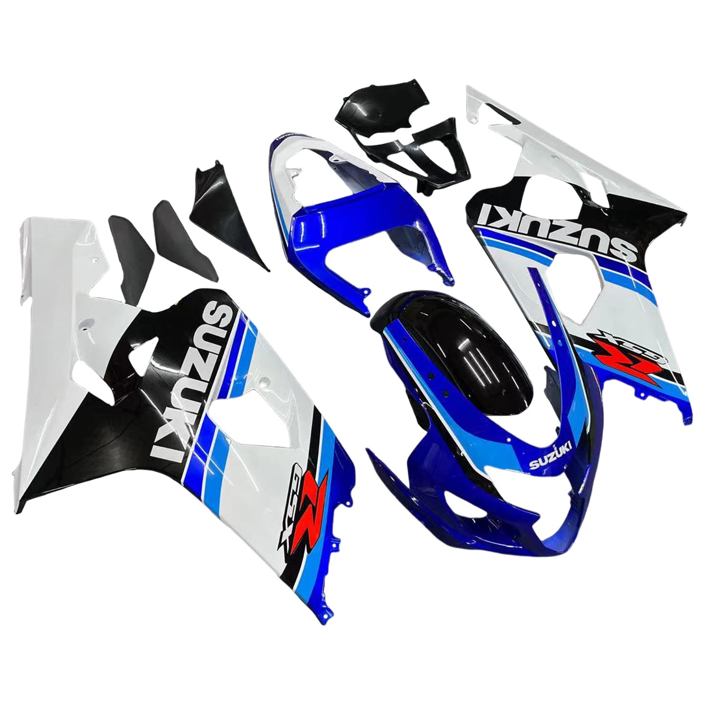 Amotopart 2004-2005 Suzuki GSXR600750 Clearing White & Blue Kit