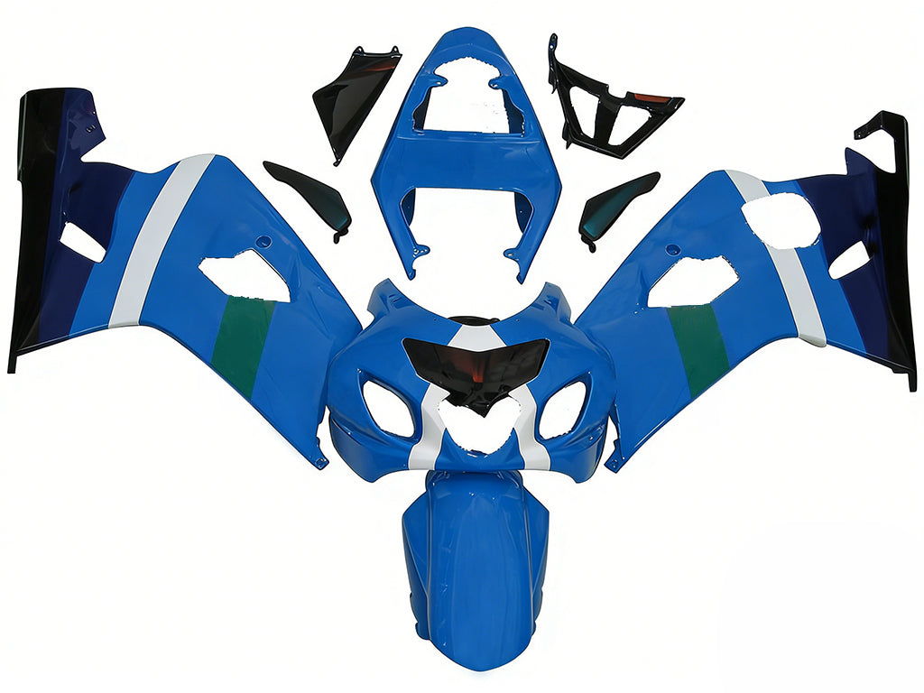 Per GSXR 600/750 2004-2005 Carrozzeria Carenatura Blu Rizla ABS Stampato ad Iniezione Plastica Set Generico