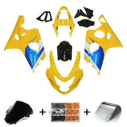 Amotopart 2004-2005 Suzuki GSXR600750 Kit multicolore giallo fuso