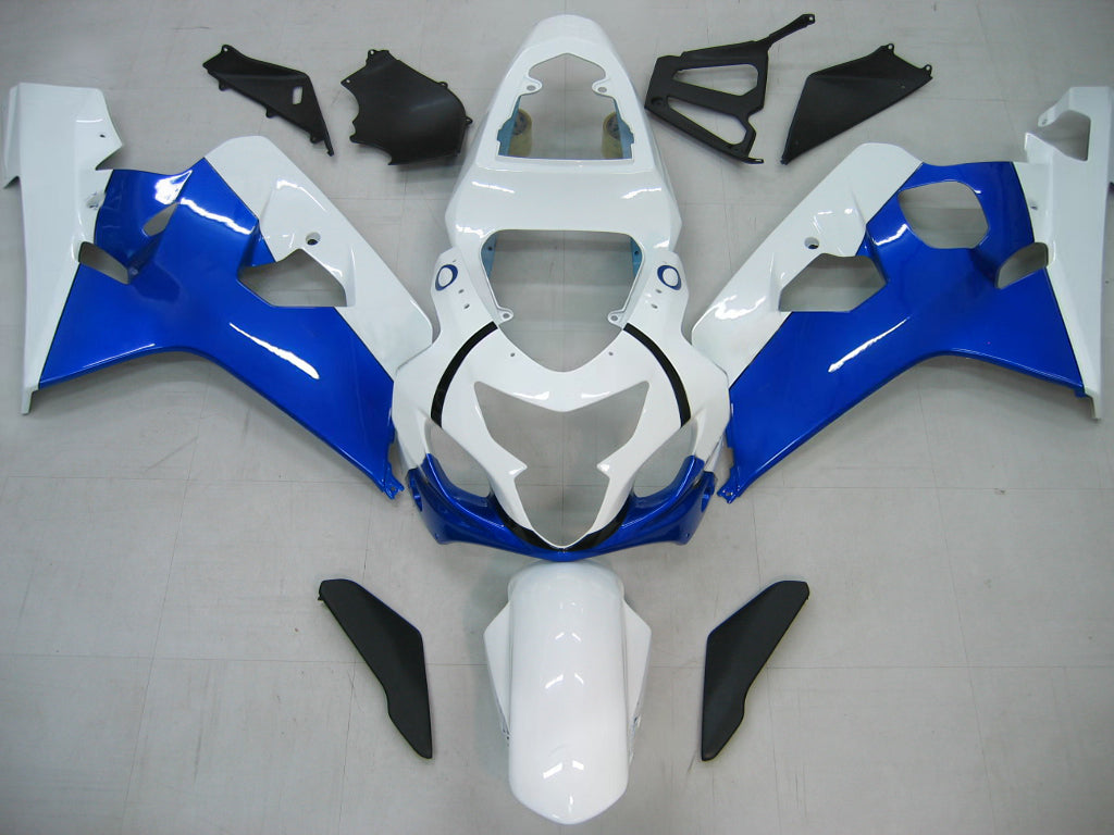 Amotopart 2004-2005 Suzuki GSXR600750 Cladding White e kit di colori blu