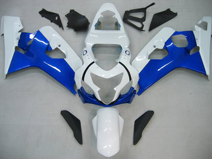 Amotopart 2004-2005 Suzuki GSXR600750 Cladding White e kit di colori blu
