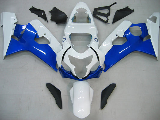 Amotopart 2004-2005 Suzuki GSXR600750 Cladding White e kit di colori blu