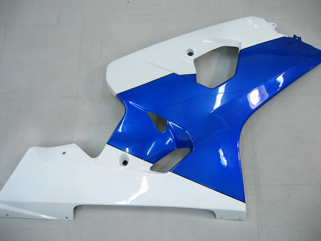 Amotopart 2004-2005 Suzuki GSXR600750 Cladding White e kit di colori blu