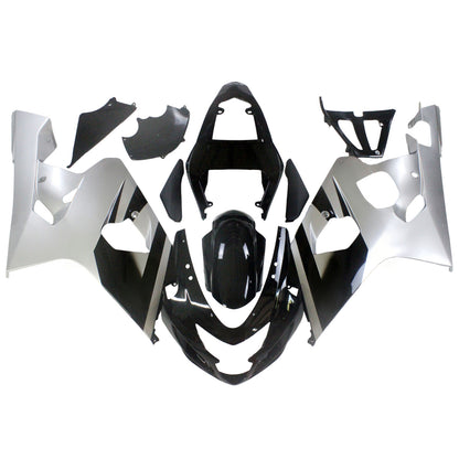 Carene 2004-2005 Suzuki GSXR 600 750 Nero Argento GSXR Racing Generico