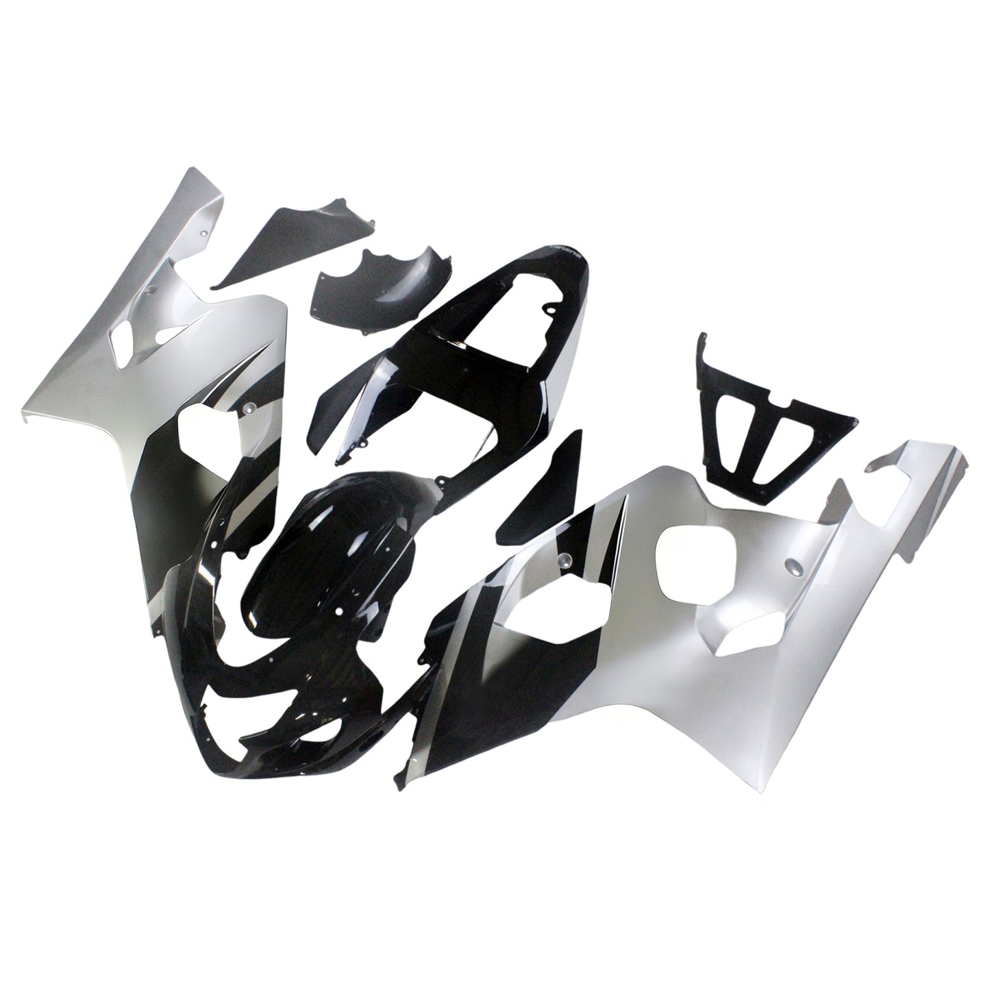 Carene 2004-2005 Suzuki GSXR 600 750 Nero Argento GSXR Racing Generico