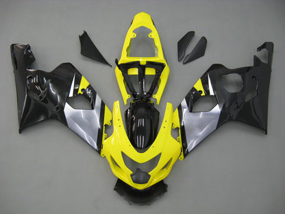 Per GSXR 600/750 2004-2005 Carrozzeria Carenatura Giallo ABS Stampato ad iniezione Plastica Set Generico