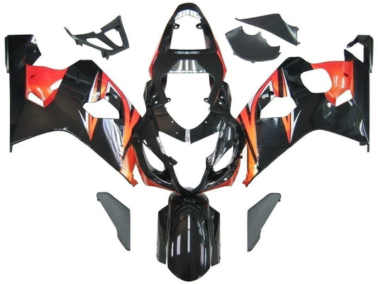 Carene 2004-2005 Suzuki GSXR 600 750 Nero Arancione GSXR Generico