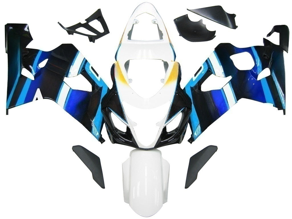 Carene 2004-2005 Suzuki GSXR 600 750 Bianco Blu Brux GSXR Racing Generico