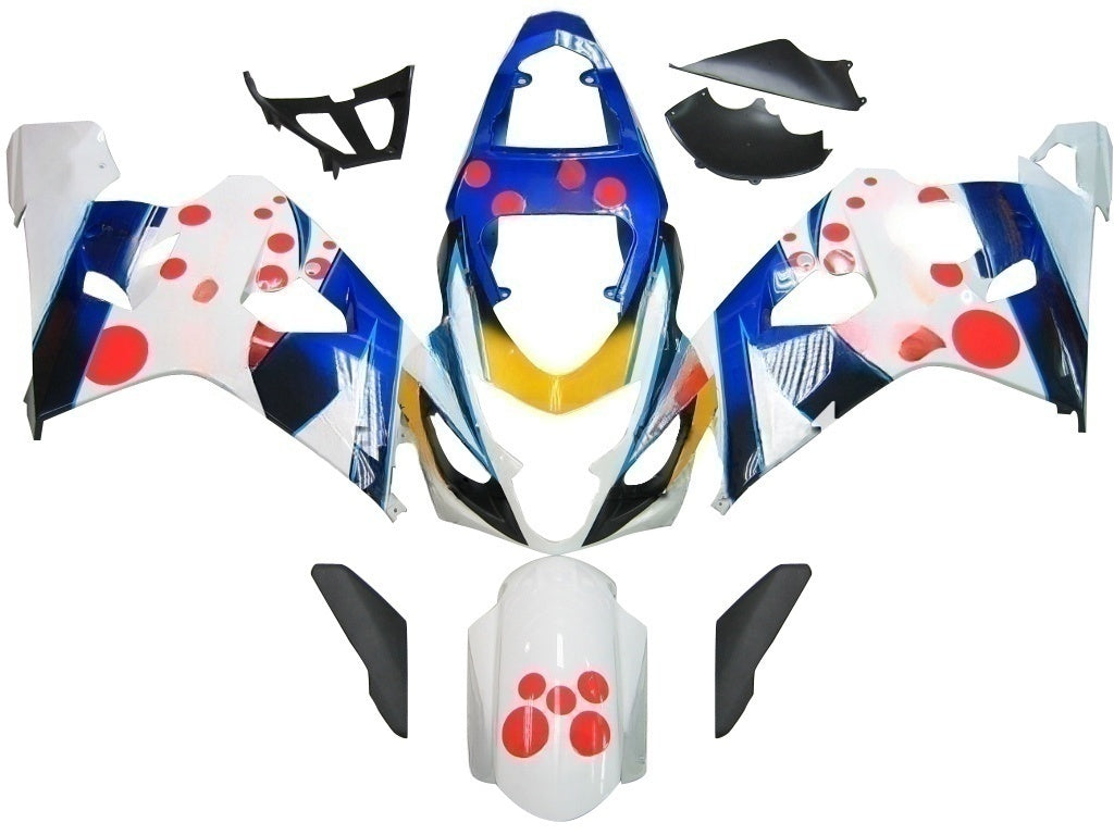 Per GSXR 600/750 2004-2005 Carrozzeria Carenatura Blu Rizla ABS Stampato ad Iniezione Plastica Set Generico