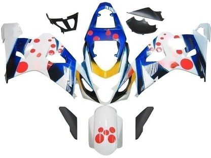 Per GSXR 600/750 2004-2005 Carrozzeria Carenatura Blu Rizla ABS Stampato ad Iniezione Plastica Set Generico