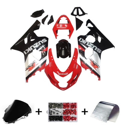 Amotopart 2004-2005 GSXR600750 Suzuki Cladding Gl? Nzend Red Kit