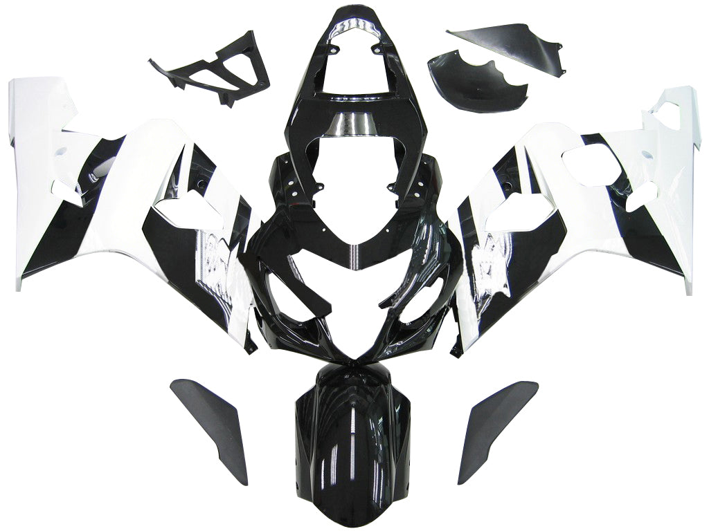 Per GSXR 600/750 2004-2005 Carrozzeria Carenatura ABS nero Stampato ad iniezione Plastica Set Generico