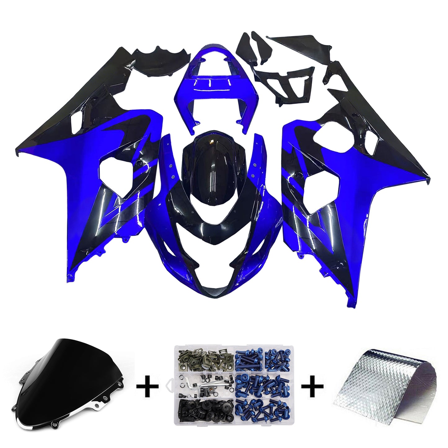 Carene 2004-2005 Suzuki GSXR 600 750 Blu Nero GSXR Generico