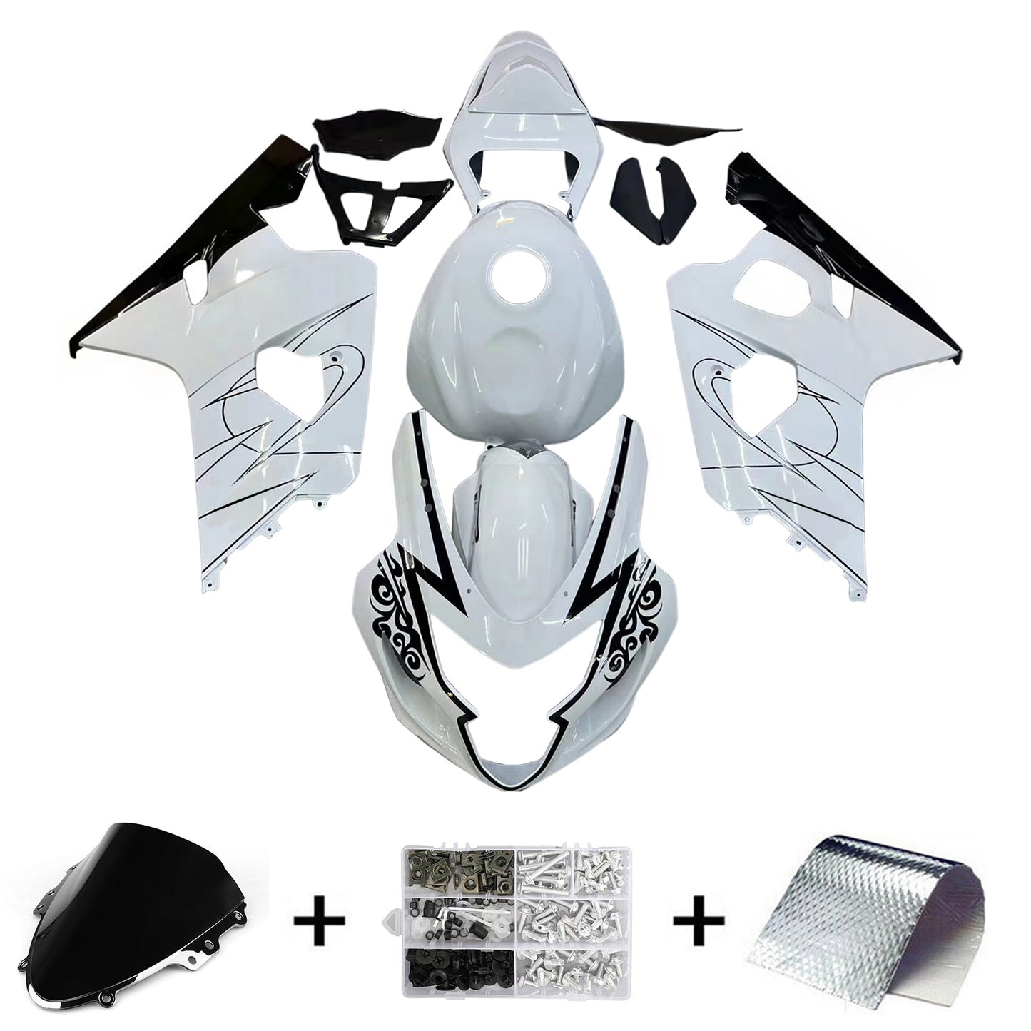 Amotopart Kit carena Suzuki GSXR 600/750 2004-2005 K4 Carrozzeria Plastica ABS
