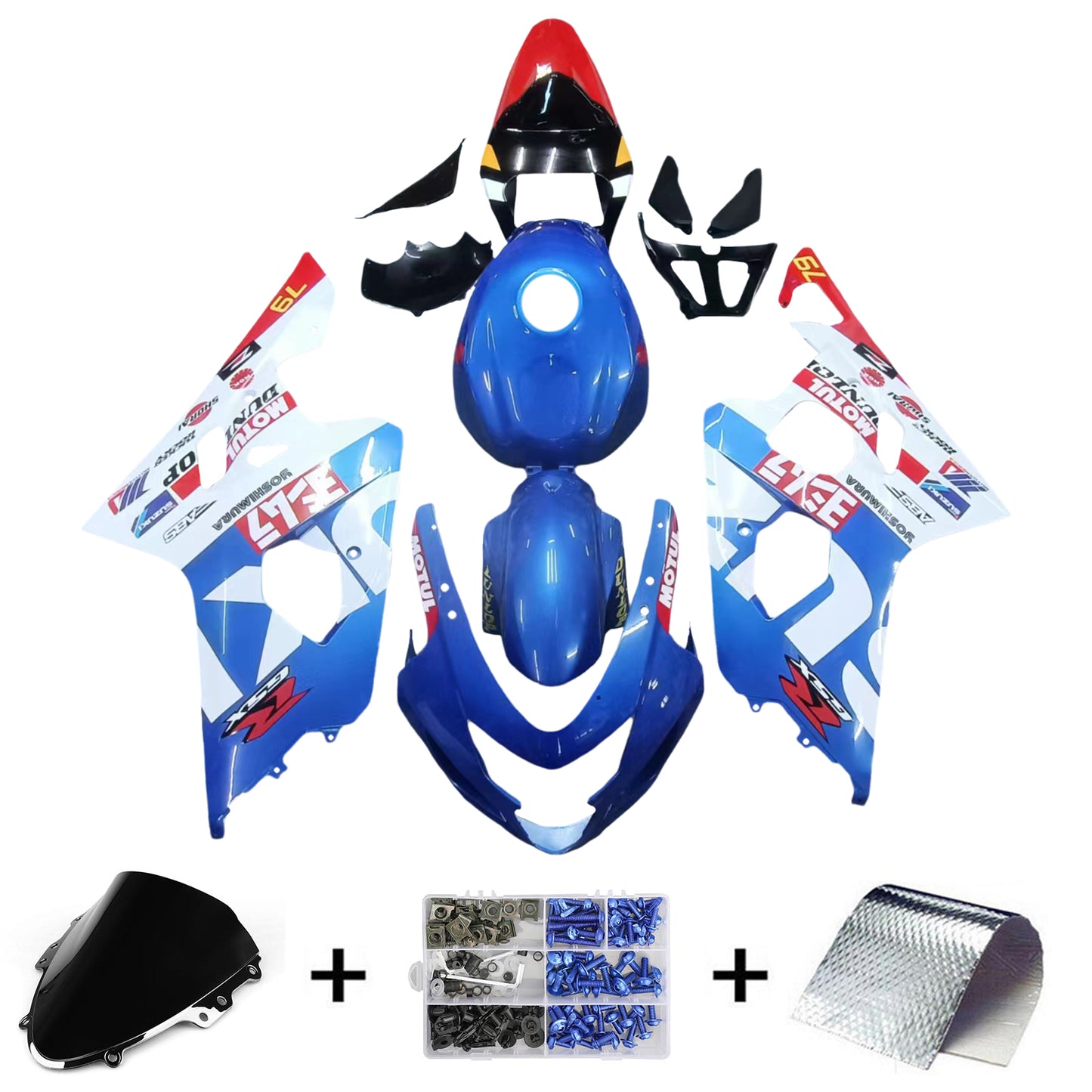 Amotopart Kit carena Suzuki GSXR 600/750 2004-2005 K4 Carrozzeria Plastica ABS