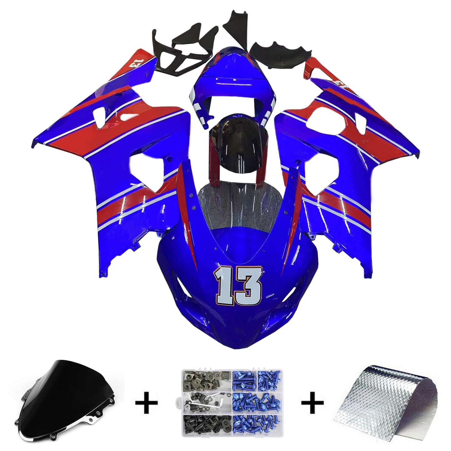 Amotopart Kit carena Suzuki GSXR 600/750 2004-2005 K4 Carrozzeria Plastica ABS