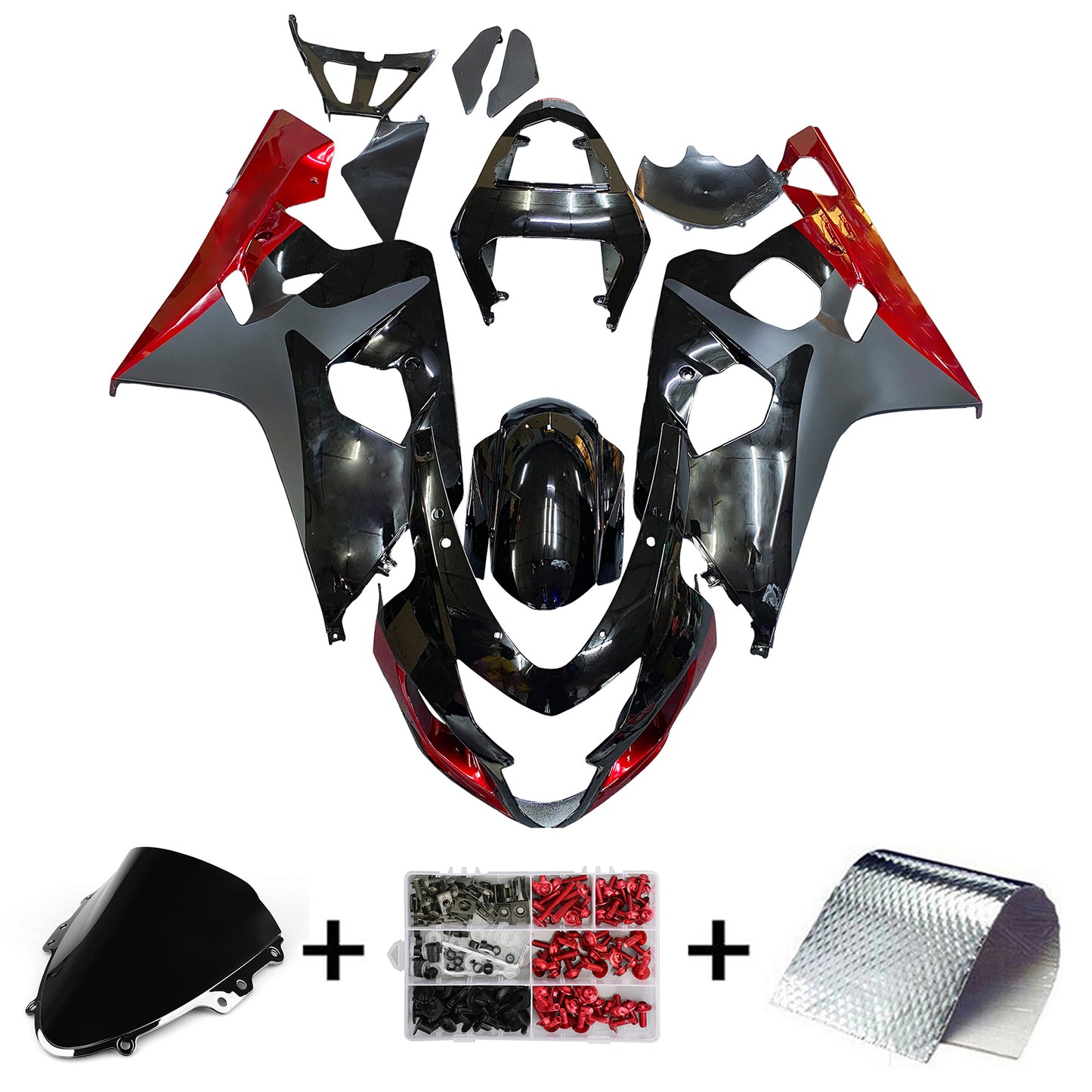 Kit carena iniezione carrozzeria plastica ABS per Suzuki GSXR 600/750 2004-2005 K4