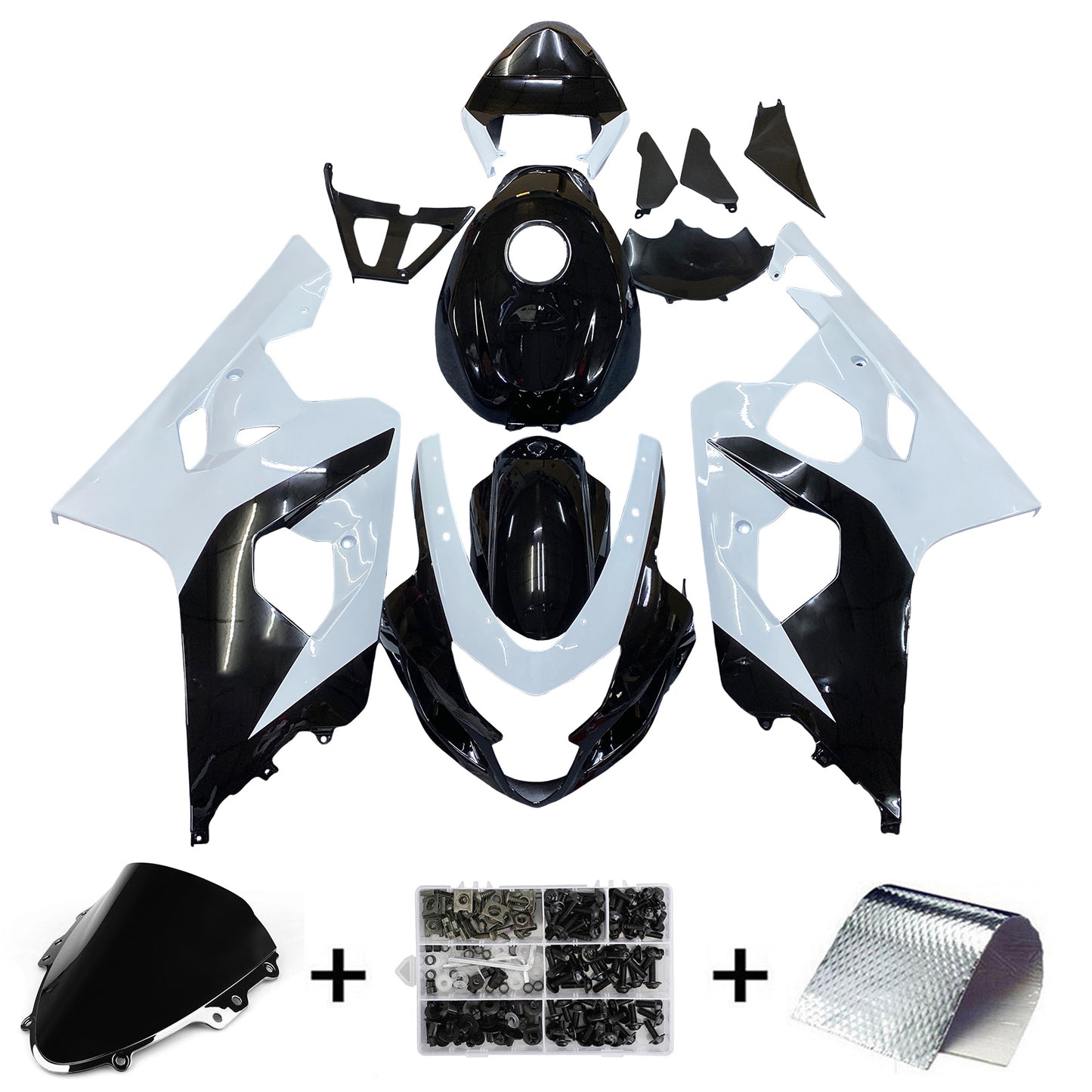 Kit carena iniezione carrozzeria plastica ABS per Suzuki GSXR 600/750 2004-2005 K4
