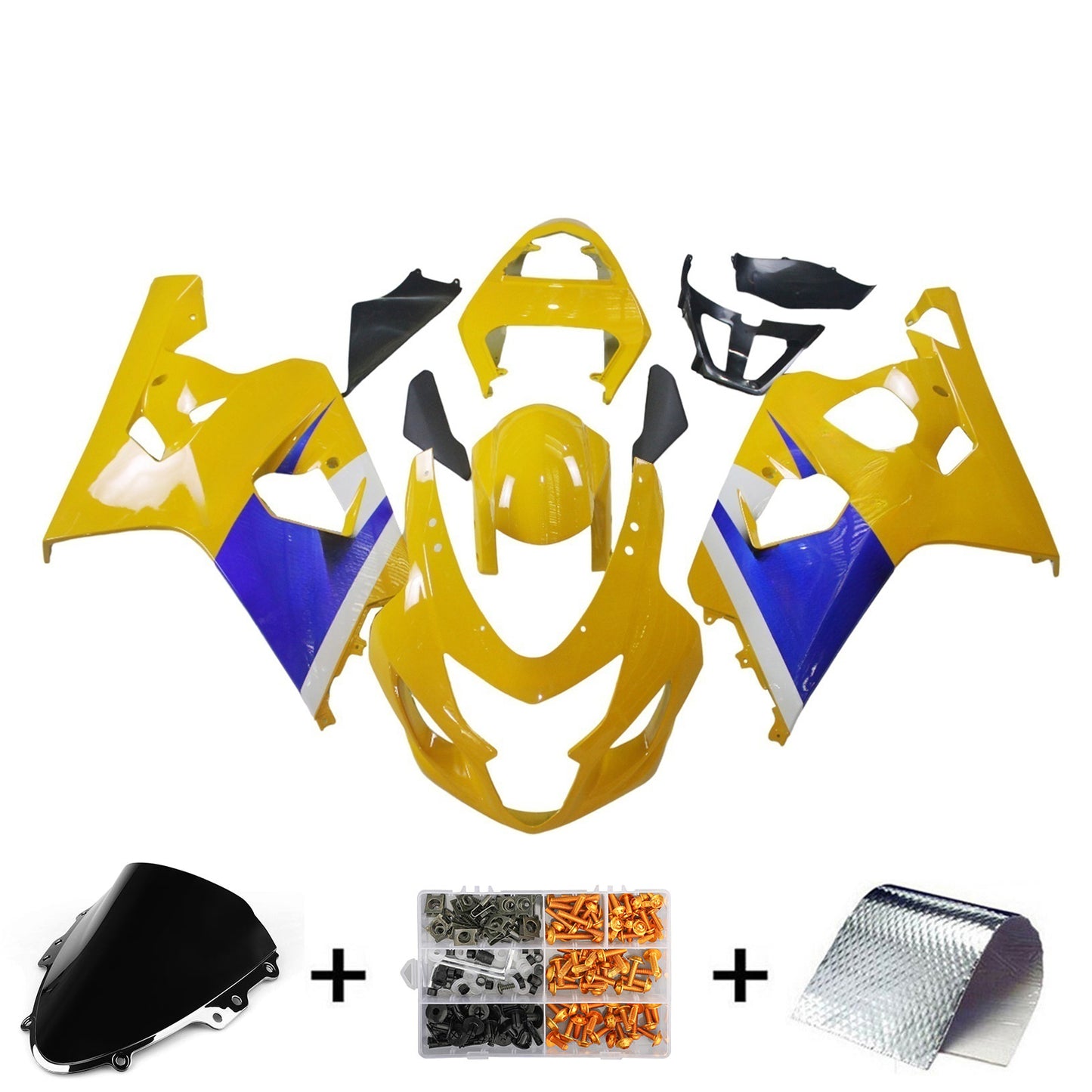 Kit Carenatura Carrozzeria Plastica ABS Per Suzuki GSXR 600/750 2004-2005 K4