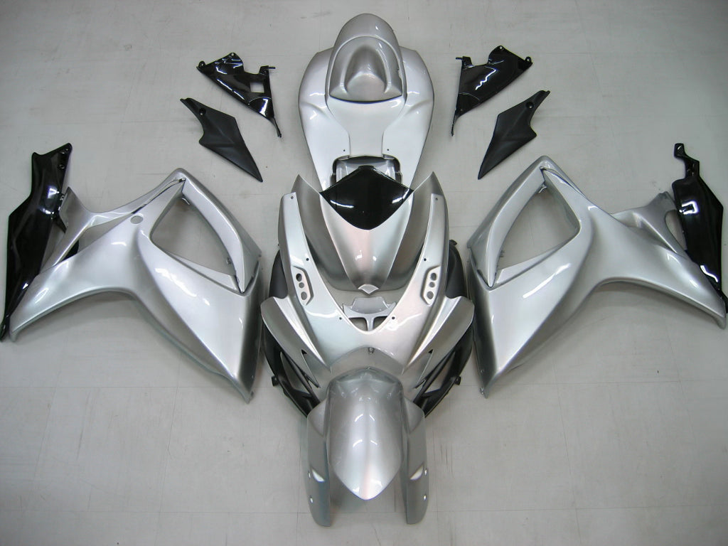 Carene 2006-2007 Suzuki GSXR 600 750 Silver & Black GSXR Generico
