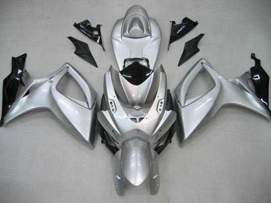 Carene 2006-2007 Suzuki GSXR 600 750 Silver & Black GSXR Racing Generico