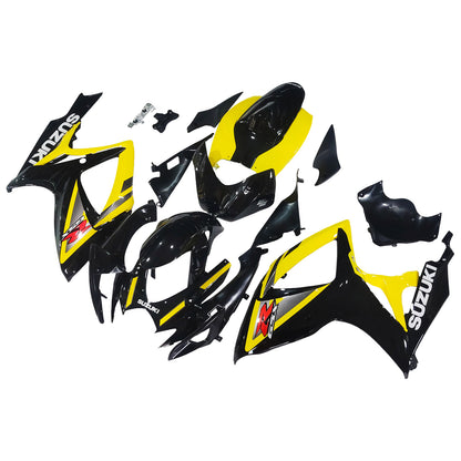 Carene 2006-2007 Suzuki GSXR 600 750 Nero &amp; Giallo GSXR Racing Generico