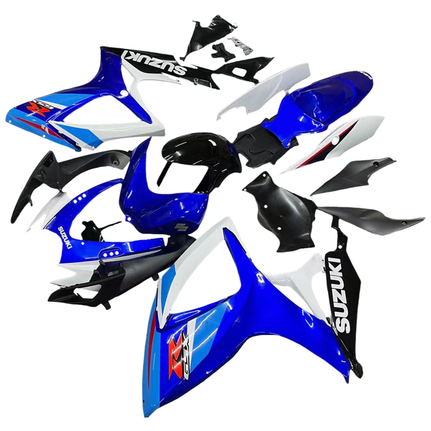 Amotopart 2006-2007 Suzuki GSXR600750 Casting G-blu e kit bianco