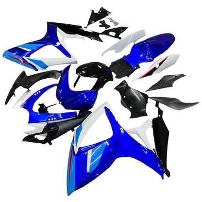 Amotopart 2006-2007 GSXR600750 Suzuki Cladding Blue & White Kit
