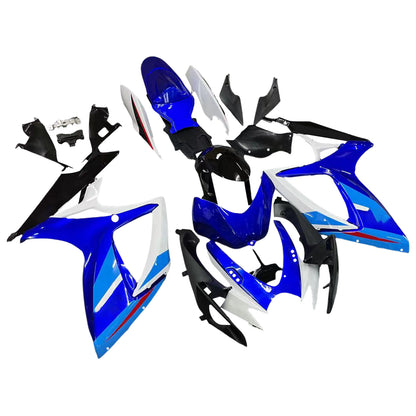 Amotopart 2006-2007 GSXR600750 Suzuki Cladding Blue & White Kit