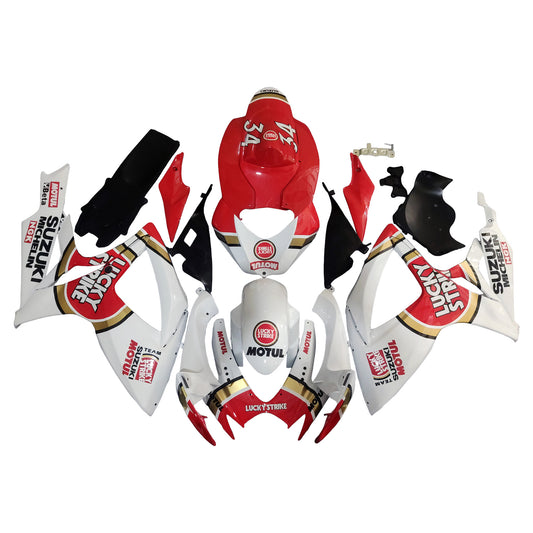 Carene 2006-2007 Suzuki GSXR 600 750 Bianco Rosso Lucky Strike Racing Generico