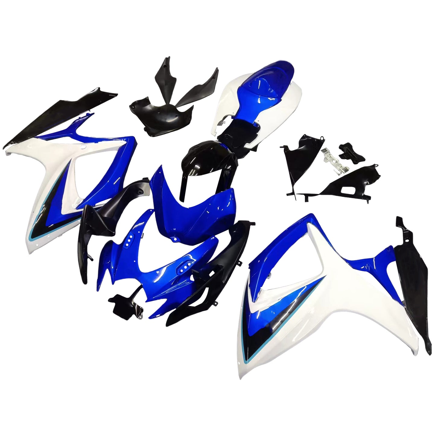 Amotopart 2006-2007 GSXR600750 Suzuki Cladding White E kit blu