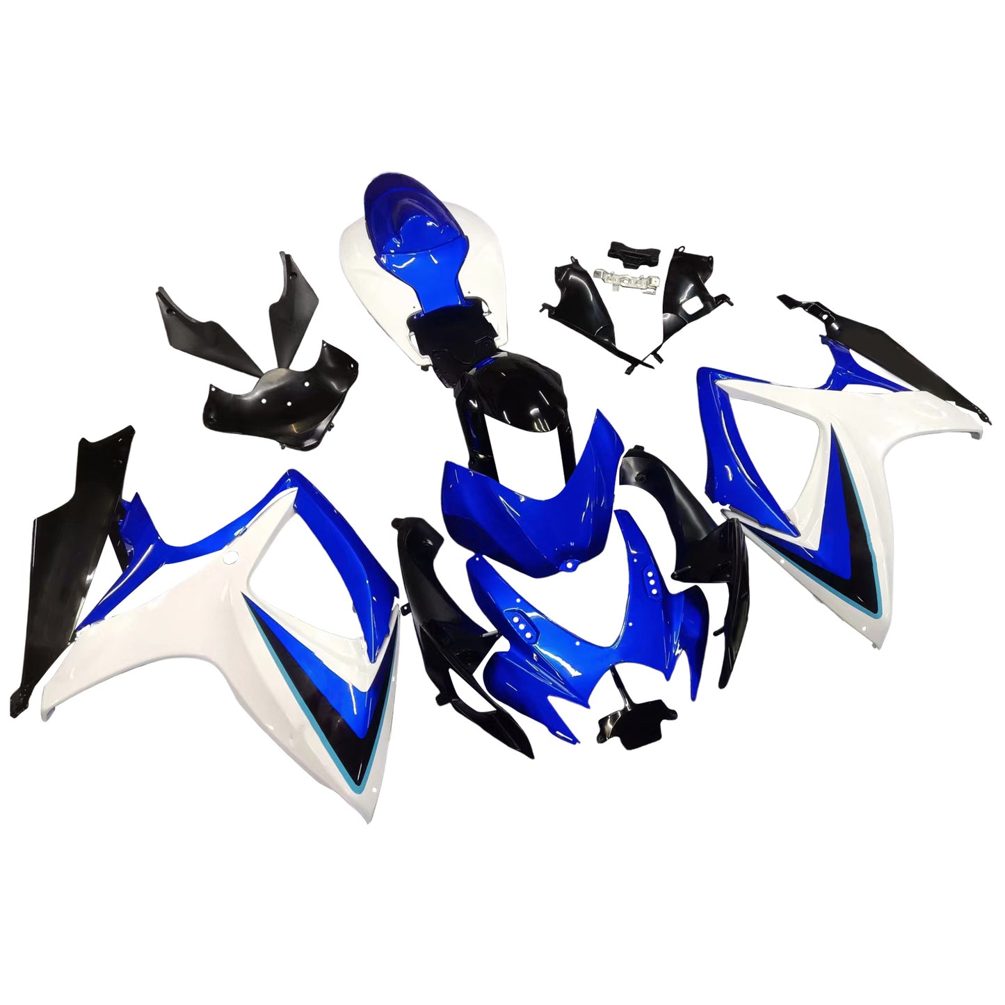 Amotopart 2006-2007 Suzuki GSXR600750 Clearing White & Blue Kit