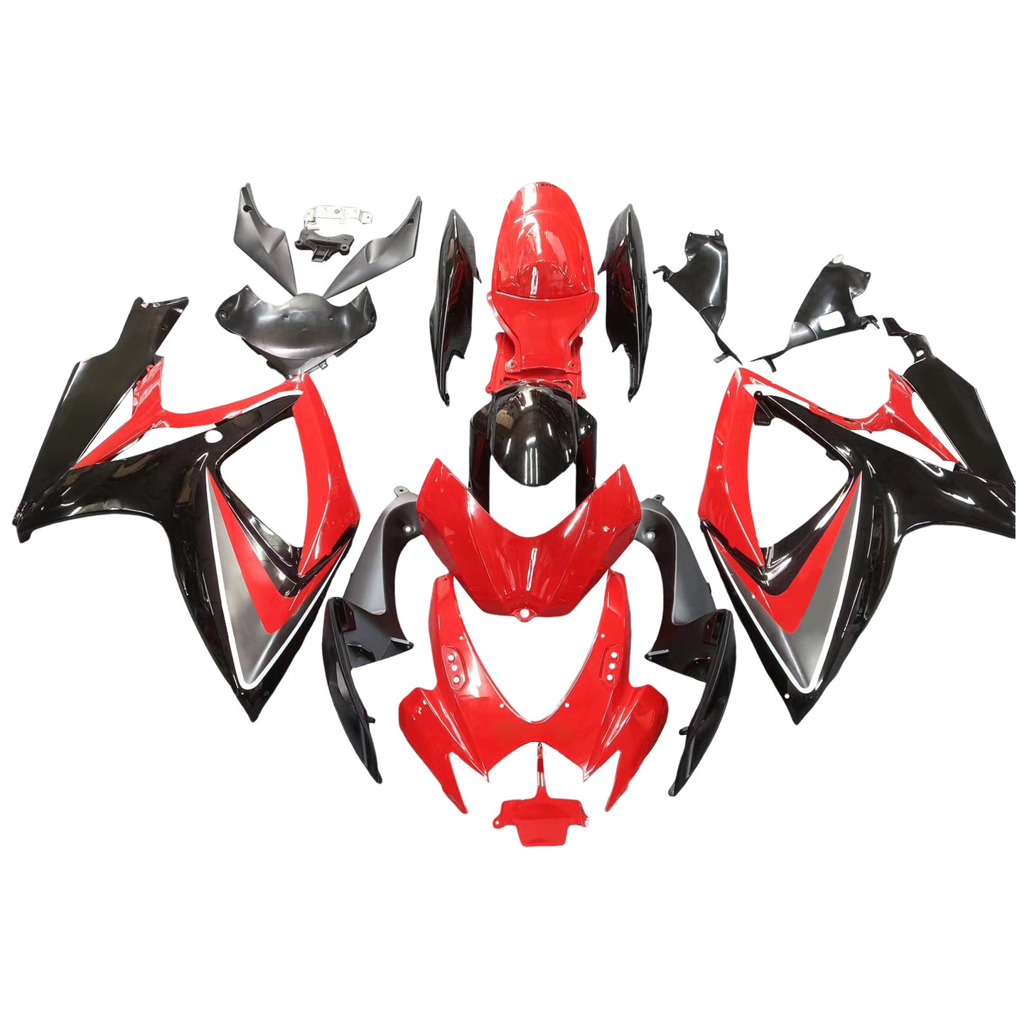 Carene 2006-2007 Suzuki GSXR 600 750 Rosso &amp; Nero GSXR Generico