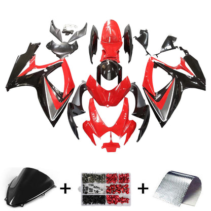 Carene 2006-2007 Suzuki GSXR 600 750 Rosso &amp; Nero GSXR Generico