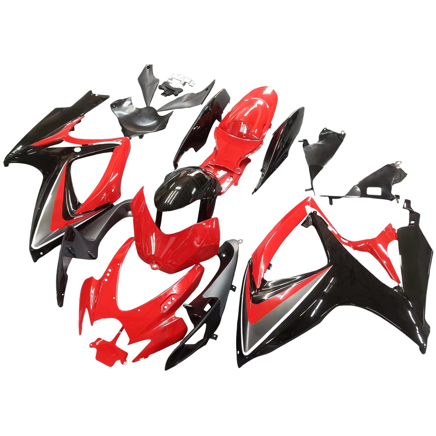 Carene 2006-2007 Suzuki GSXR 600 750 Rosso &amp; Nero GSXR Generico