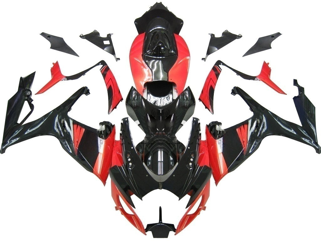 Carene 2006-2007 Suzuki GSXR 600 750 Nero & Rosso GSXR Generico